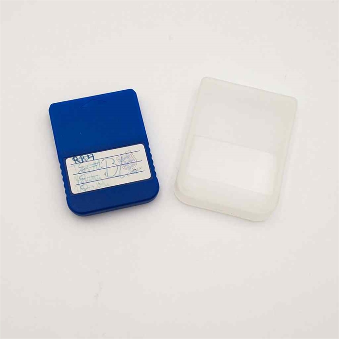 Playstation 1 Tilbehør - Uoriginalt Memory Card - Blå fladt i etui (B Grade) (Genbrug) 